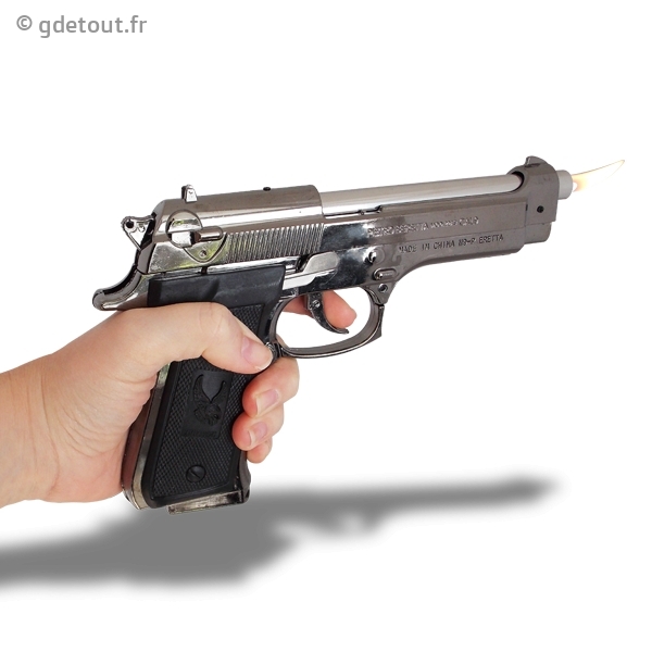 Briquet gaz revolver 25cm - GdeTout