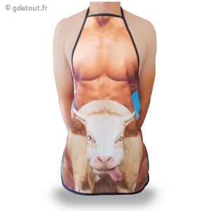 Tablier homme sexy et sa vache - GdeTout