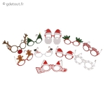 10 Lunettes de No&euml;l en Carton