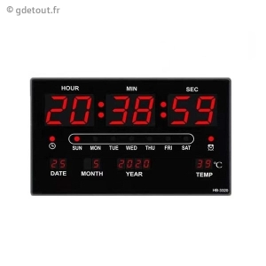 Horloge r&eacute;veil gros chiffre camera espion Full HD 1080P Wifi et P2P