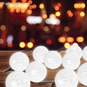 Guirlande Boules Lumineuses Blanches
