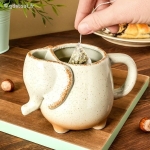 Tasse El&eacute;phant avec Compartiment pour Sachet &agrave; Th&eacute;