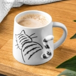 Tasse Chat &agrave; Queue en 3D 