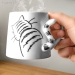 Tasse Chat &agrave; Queue en 3D  - Vue 3