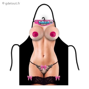 Tablier Sexy Seins Peluche