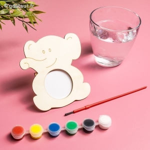 Cadre Photo El&eacute;phant &agrave; Peindre