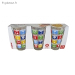Set 3 Verres Appli 31 cL