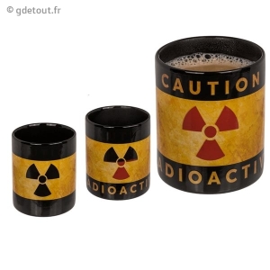 Tasse Thermo Réactive Caution Radioactive