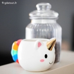 Mug Licorne Arc-en-Ciel et Corne Dor&eacute;e