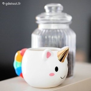 Mug Licorne Arc-en-Ciel et Corne Dorée