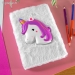 Carnet Fourrure Licorne Squishy - Vue 1