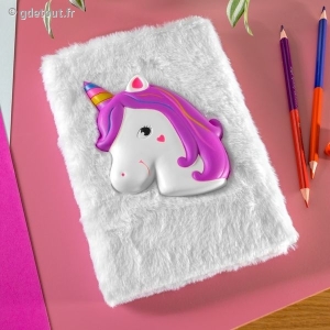 Carnet Fourrure Licorne Squishy