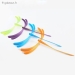 Touillettes Marque-Verres Libellule 4 Couleurs - Vue 2