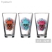 Trio Grands Verres T&ecirc;te de Mort Mexicaine 32 cL - Vue 1