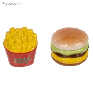 Duo Sel et Poivre Hamburger et Frites