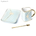 Mug avec Assiette et Cuill&egrave;re Sac &agrave; Main Bleu - Vue 5
