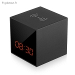 R&eacute;veil Cam&eacute;ra Espion WiFi Chargeur induction audio bidirectionnel IR