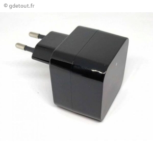Chargeur USB Mural avec Cam&eacute;ra Espion Wi-Fi vision de nuit