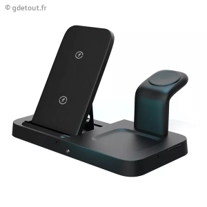 Chargeur induction 3 en 1 camera espion WiFi détection de mouvement
