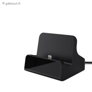 Station de charge compatible pour iPhone cam&eacute;ra 2K Wi-Fi discr&egrave;te