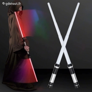 Double Ep&eacute;e Laser R&eacute;tractable avec Connecteur