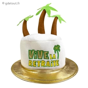 Chapeau Palmiers Vive la Retraite