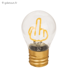 Lampe Ampoule Doigt d'Honneur LED