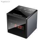R&eacute;veil Cam&eacute;ra Espion HD WiFi Enceinte Bluetooth Radio FM Vision nuit