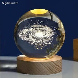 Lampe Led Boule de Cristal Voie Lact&eacute;e
