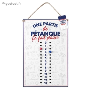 Panneau Bois Pétanque Compte Points