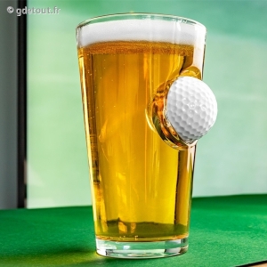 Verre Balle de Golf Incrustée