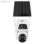 Cam&eacute;ra solaire WiFi PTZ double objectif d&eacute;tection mouvement