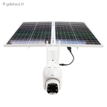 Cam&eacute;ra 4G PTZ solaire 2MP zoom optique x5 vision nocturne
