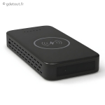 Batterie externe cam&eacute;ra WiFi 1080P avec charge sans fil et d&eacute;tection