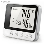 Thermom&egrave;tre hygrom&egrave;tre cam&eacute;ra WiFi 4K r&eacute;veil et vision nocturne